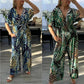 💖2025 Femeii Fashion Leaf Print Jumpsuit