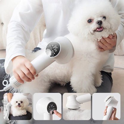 🐶Alacsony zajszintű háziállat szőrszárító Slicker kefével