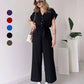 40%OFF💖 Femeii V-Neck cu mânecă scurtă Casual Jumpsuit