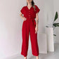 40%OFF💖 Femeii V-Neck cu mânecă scurtă Casual Jumpsuit