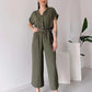 40%OFF💖 Femeii V-Neck cu mânecă scurtă Casual Jumpsuit