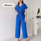 40%OFF💖 Femeii V-Neck cu mânecă scurtă Casual Jumpsuit