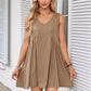 💗Women's V-Neck Sleeveless Vest Loose rochie plisată👗