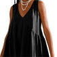 💗Women's V-Neck Sleeveless Vest Loose rochie plisată👗