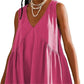 💗Women's V-Neck Sleeveless Vest Loose rochie plisată👗