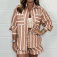 🌞Doamnelor de vară Casual Stripe două piese Set💗