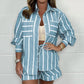 🌞Doamnelor de vară Casual Stripe două piese Set💗