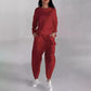 Costum sport casual pentru femei cu mai multe buzunare
