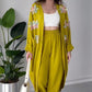 Femeii Casual Delicate Flower Cardigan lung și pantaloni Set