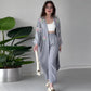 Femeii Casual Delicate Flower Cardigan lung și pantaloni Set