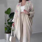 Femeii Casual Delicate Flower Cardigan lung și pantaloni Set