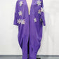 Femeii Casual Delicate Flower Cardigan lung și pantaloni Set