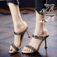 Eleganța este atât de simplă 👡 Sandale Stiletto cu vârf deschis cu pietre