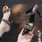 Eleganța este atât de simplă 👡 Sandale Stiletto cu vârf deschis cu pietre