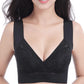 [Cadou special]  Comfort Extra Elastic încrucișat Suport fără fir Lace Bra pentru Plus Dimensiune