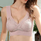 [Cadou special]  Comfort Extra Elastic încrucișat Suport fără fir Lace Bra pentru Plus Dimensiune