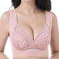 [Cadou special]  Comfort Extra Elastic încrucișat Suport fără fir Lace Bra pentru Plus Dimensiune