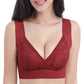 [Cadou special]  Comfort Extra Elastic încrucișat Suport fără fir Lace Bra pentru Plus Dimensiune