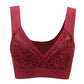 [Cadou special]  Comfort Extra Elastic încrucișat Suport fără fir Lace Bra pentru Plus Dimensiune