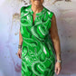 🌿100% in - Rochie fără mâneci cu imprimeu