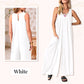 Femeii Casual V-Neck Sleeveless Wide Leg Jumpsuit