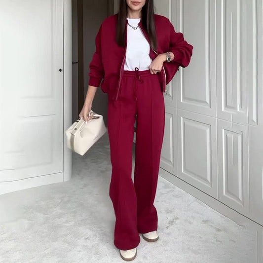 🔥Nu sunt îngrijorați de vântul rece - 🏃♀️Set elegant de trening din două piese pentru femei