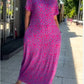 👗 Rochie Florală pentru Mărimi Mari în Violet
