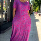 👗 Rochie Florală pentru Mărimi Mari în Violet