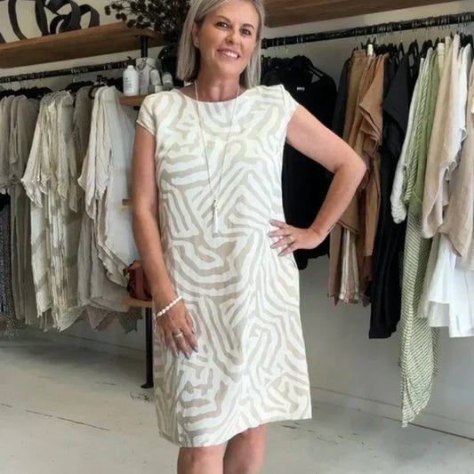 👗Rochie de buzunar tipărită casual pentru femei