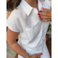 💖Set elegant din două piese, cămașă cu mânecă scurtă din in și bumbac și pantaloni cu picior lat