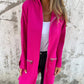 Moda casual cu mânecă lungă Zip-Up Hooded Sweatshirt Jacket