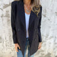 Blazer la modă cu mânecă lungă în culoare solidă