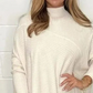 Doamnelor casual tricot solid neregulate pulover cu gât rotund