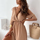 【💖2024 Produse noi】👗Femeii Elegant Sexy V gât Side Slit rochie