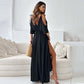 【💖2024 Produse noi】👗Femeii Elegant Sexy V gât Side Slit rochie
