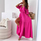 【💖2024 Produse noi】👗Femeii Elegant Sexy V gât Side Slit rochie