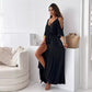 【💖2024 Produse noi】👗Femeii Elegant Sexy V gât Side Slit rochie