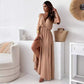 【💖2024 Produse noi】👗Femeii Elegant Sexy V gât Side Slit rochie