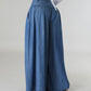Talie înaltă fermoar Wide Leg Denim Femei pantaloni
