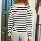 【🎉Elegant și încrezător】💖Pulover cardigan cu dungi trendy pentru femei cu buzunare