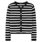 【🎉Elegant și încrezător】💖Pulover cardigan cu dungi trendy pentru femei cu buzunare