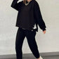 💕Set din două piese la modă pentru femei, compus din bluză și pantaloni în culoare solidă