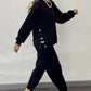💕Set din două piese la modă pentru femei, compus din bluză și pantaloni în culoare solidă