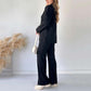 💖Set din două piese pentru femei Comfort Ribbed Knit Slit