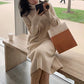 📦Elegant vrac solid culoare Turtleneck Knit rochie