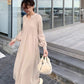 📦Livrare gratuită📦Rochie maxi tricotată cu mânecă lungă de culoare solidă pentru femei