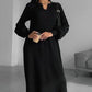📦Livrare gratuită📦Rochie maxi tricotată cu mânecă lungă de culoare solidă pentru femei