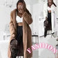 Femeii lung Faux Fleece cald Cardigan Coat