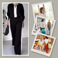 🌸 Topuri cu fermoar la rever pentru femei ＆ Set de pantaloni 2 piese