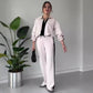 🌸 Topuri cu fermoar la rever pentru femei ＆ Set de pantaloni 2 piese